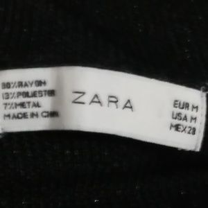 Zara women's black turtleneck long sleeve dress-sz